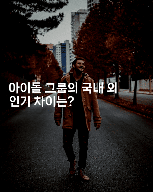 아이돌 그룹의 국내 외 인기 차이는?
-별빛소리