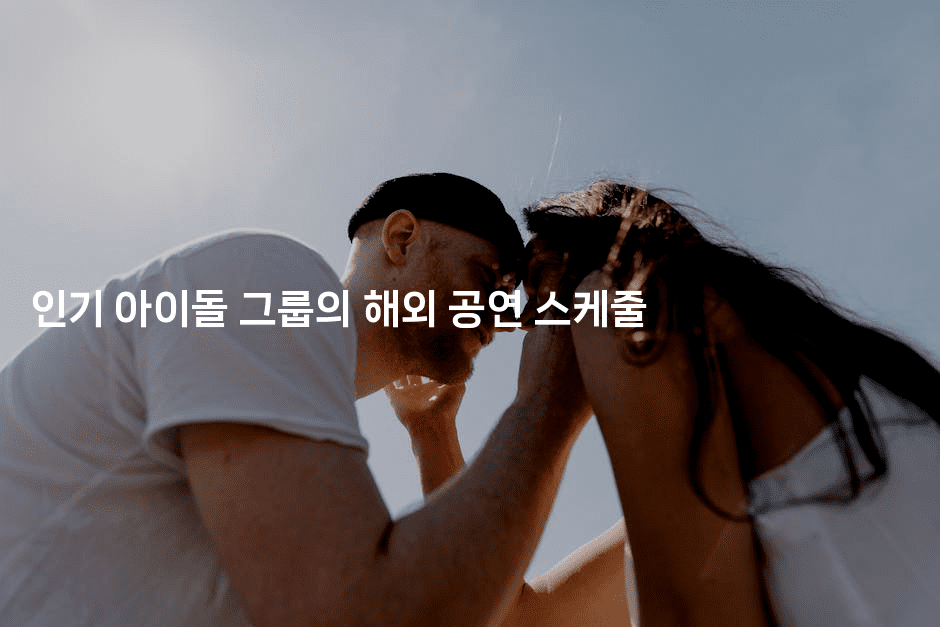 인기 아이돌 그룹의 해외 공연 스케줄