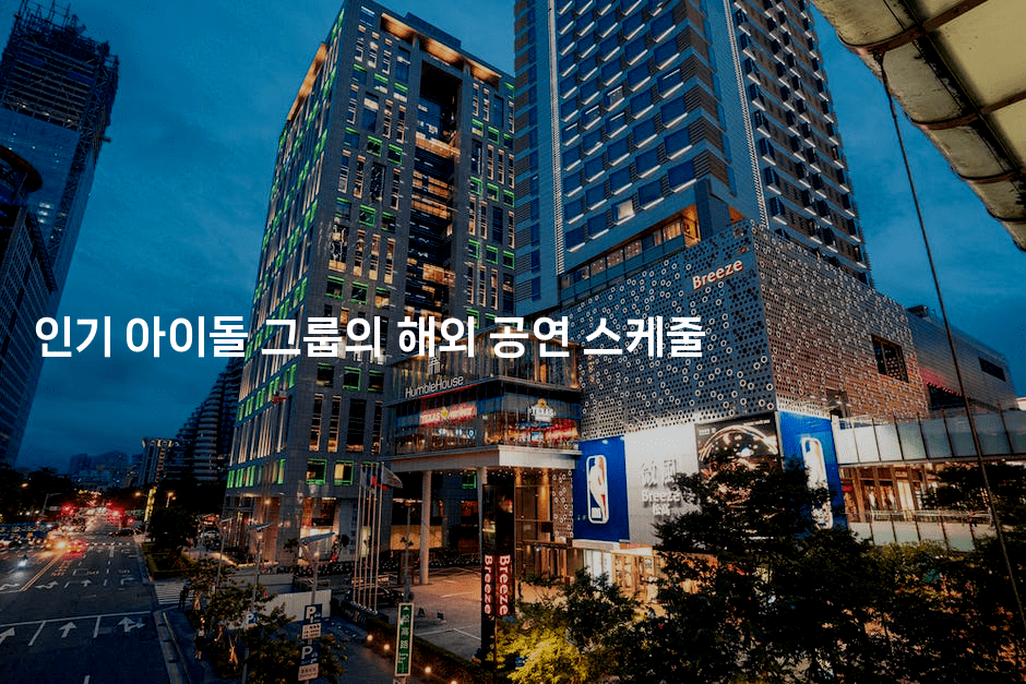 인기 아이돌 그룹의 해외 공연 스케줄
2-별빛소리